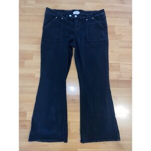 BDG Jeans Womens Size 33 Black Denim Micro Flare Pockets Modern Boho Jeans Pants